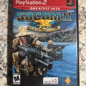 Sony SOCOM II: U.S. Navy SEALs for PlayStation 2 - Red and Blue Cover